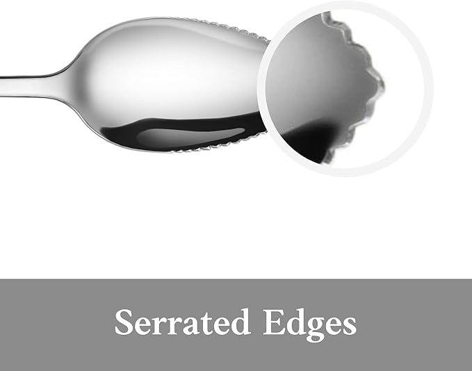 Artaste Rain 18/10 Stainless Steel (Silver (Set of 6), Grapefruit Spoon (6.35-Inch))