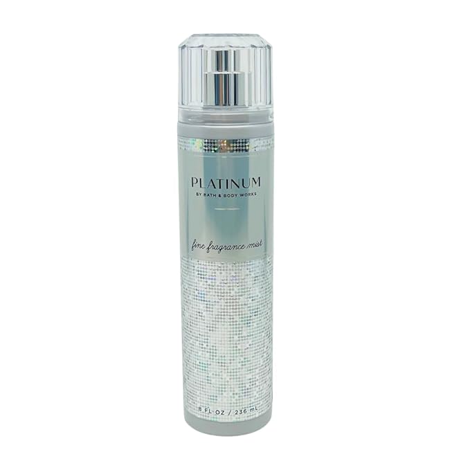 Bath & Body Works PLATINUM Fine Fragrance Mist 8 fl oz and Shimmer Mist 4.9 fl oz 2-piece Gift Set with a Red Bow for Holidays-BrightBean Baby