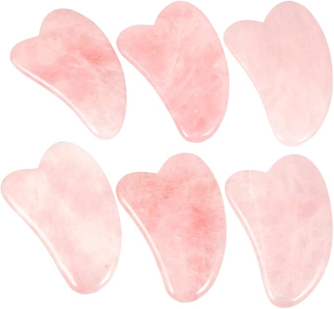 mookaitedecor Rose Quartz Roller & Gua Sha Tool for Face and Neck Massage, Facial Massager for Anti Aging-BrightBean Baby