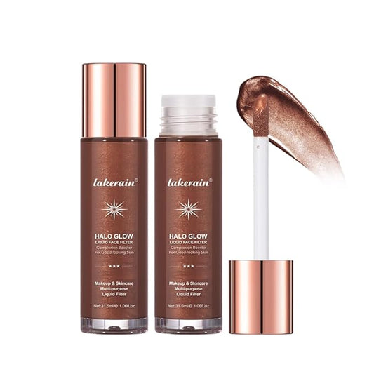 Halo Glow Liquid Face Filter, Complexion Booster For A Glowing, Soft-Focus Look, Infused With Hyaluronic Acid, Vegan & Cruelty-Free 1.06 OZ/31.5ml -08-BrightBean Baby