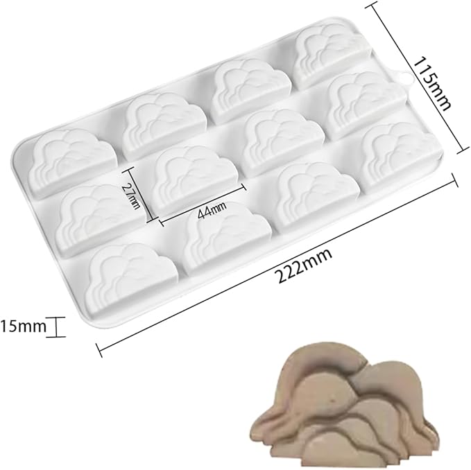 mostsom Silicone Mold Savarin Chocolate Molds Star Mountain Mousse Cake Mold DIY Bakeware Molds (B_8.88x4.6x0.6 inch)