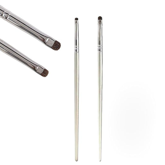 Mini Smudge Brush for Eyeliner,2 PCS Small Smudge Brush for Precision Eyeshadow and Eyeliner,Eyeliner Brush for Powder Gel Cream Liquid Concealer,Eye Makeup Brush Set-BrightBean Baby