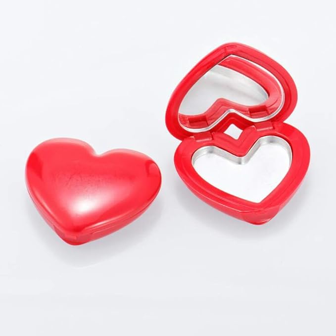 RONRONS 8 Pack Empty Eyeshadow Palette Mini Heart Shaped Lipstick Container Case DIY Cosmetics Container with Mirror-BrightBean Baby