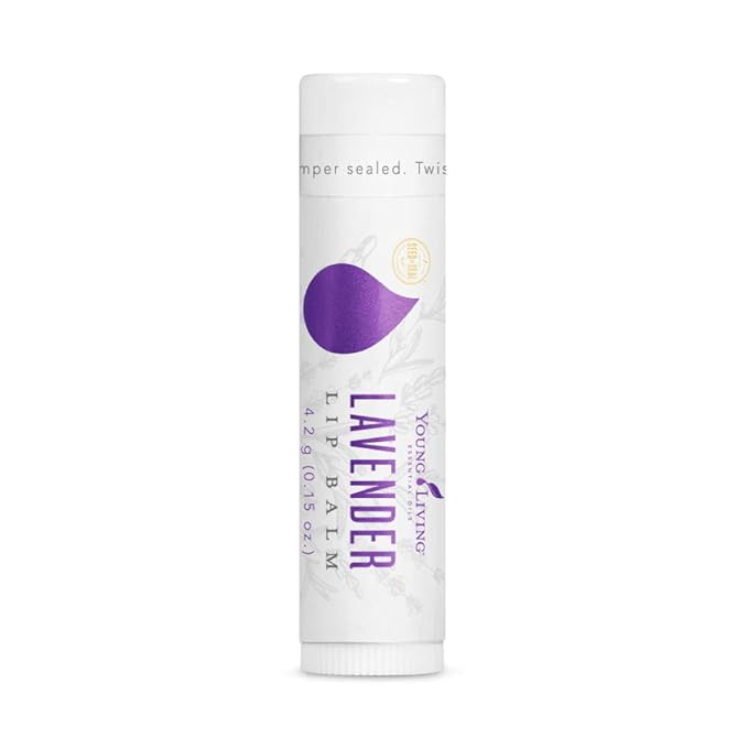 Young Living Lavender Lip Balm - 0.15 oz - Essential Oils , Soothes Dry Lips , Hydrates & Softens , Natural Lip Care Hydrating Lip Treatment , Moisturizing Lip Balm-BrightBean Baby