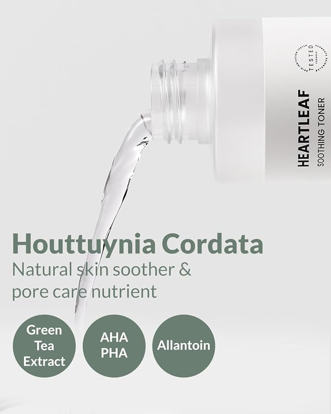 Heartleaf Soothing Moisture Toner - Low pH, 80% Heartleaf Extract, Enriched with Houttuynia Cordata & Green Tea, Clinically Tested, No Irritation - Ideal for Sensitive Skin, 6.76 f l. oz-BrightBean Baby