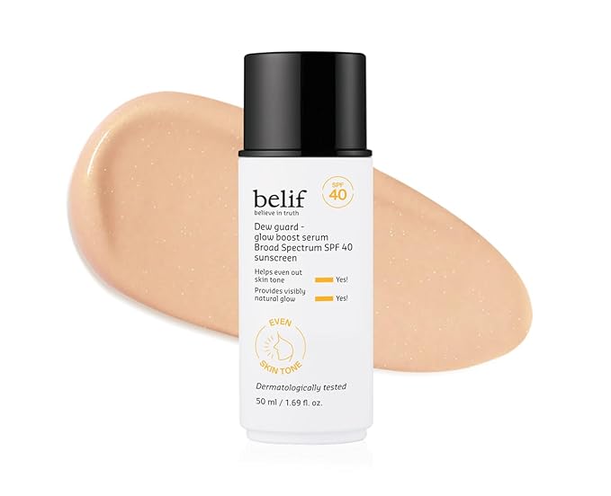 belif Dew Guard Vitamin C Glow Tint SPF 40 - Niacinamide, Hyaluronic Acid, Glow Booster + Serum + UVA/UVB Protection, Korean Tinted Mositurizer, 1.69 fl. oz-BrightBean Baby