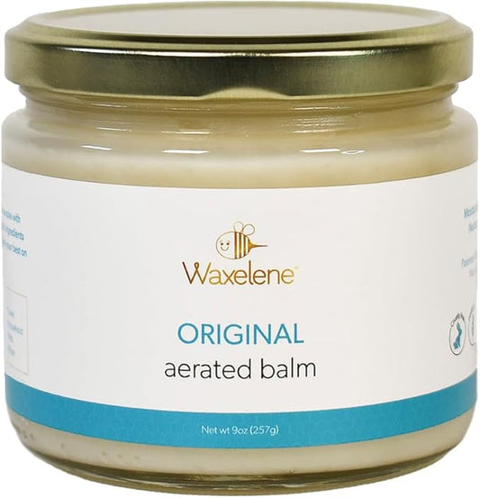 Waxelene Original Aerated Balm Large Jar, Organic Multipurpose Ointment the Petroleum Jelly Alternative Eczema Dry Sensitive Skin Face Moisturizer-BrightBean Baby
