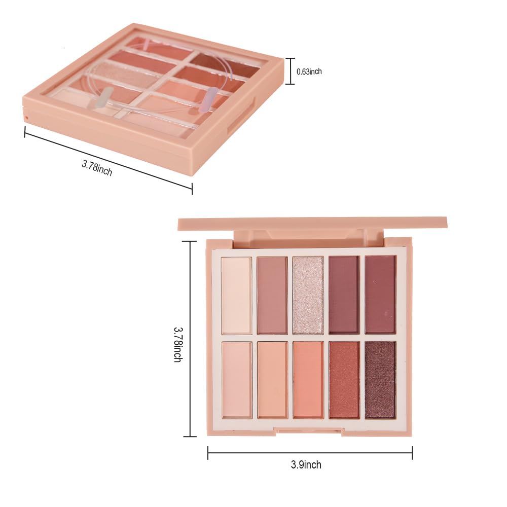 Neutral Natural Eye Shadow Palette,Matte Nude Pink Brown Naked Cream Eyeshadow Palette,Make Up Pallets for Women Natural Eyeshadow for Eyes Long Lasting Naturing-Looking-BrightBean Baby