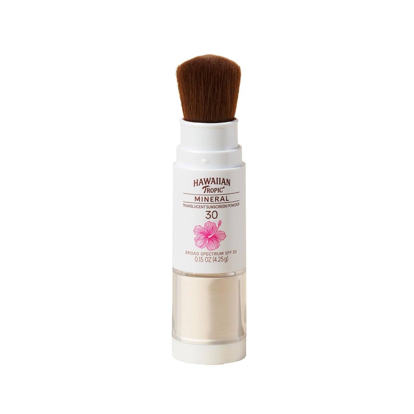 Hawaiian Tropic Mineral Powder Sunscreen Brush SPF 30 | Beach Essentials, Zinc Oxide Mineral Sunscreen Powder SPF, Face Sunblock Travel Size, Brush On Sun Screen Protector for Face and Body, 0.15oz-BrightBean Baby