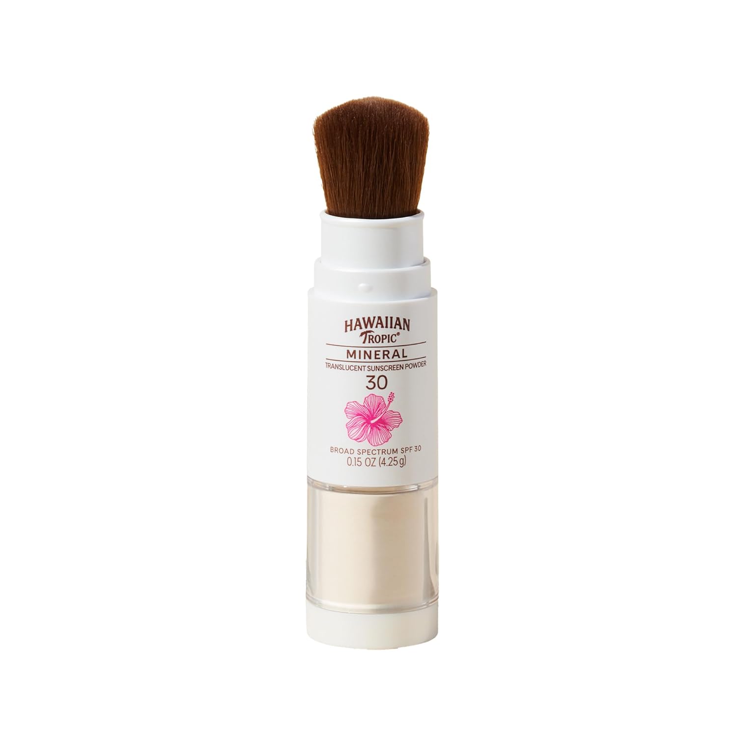 Hawaiian Tropic Mineral Powder Sunscreen Brush SPF 30 | Beach Essentials, Zinc Oxide Mineral Sunscreen Powder SPF, Face Sunblock Travel Size, Brush On Sun Screen Protector for Face and Body, 0.15oz-BrightBean Baby