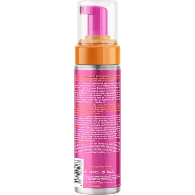 b.tan Clear Self Tanner Foam | Glow Your Own Way - Rinse Free, Best 1 Hour Express Sunless Tanning Water Mousse, Dark, No Transfer, Moisturizing, Face & Body, No Fake Tan Smell, 6.7 Fl oz-BrightBean Baby
