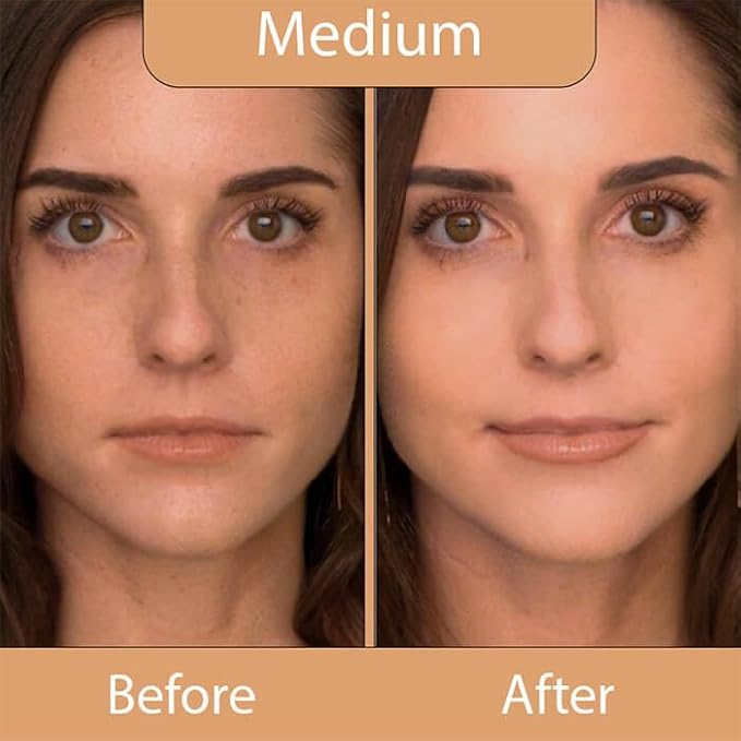 LUMINESS Silk Airbrush Spray Foundation 2-PC Kit - Foundation & Dual-Sided Angled Makeup Brush - Buildable Coverage, Anti-Aging Formula, Humidity Resistant, Hydrates & Moisturizes, Medium-BrightBean Baby