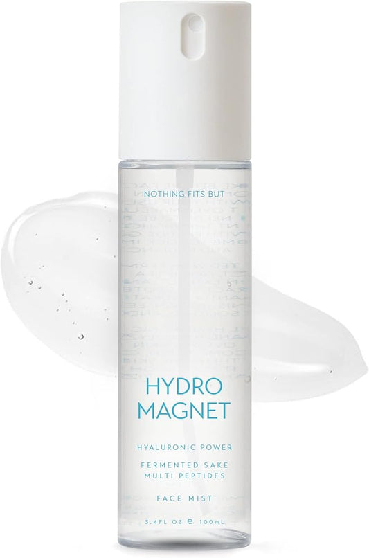 NOTHING FITS BUT Hydro Magnet Facial Mist, Hydrating Toner with Hyaluronic Acid, Fermented Sake & Multi Peptides (3.4 Fl Oz/ 100 ml)-BrightBean Baby