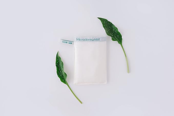 MicrodermaMitt Clear Skin Exfoliating Mitt for Face, Lips, Neck - Gentle Dead Skin Remover & Facial Scrub Clears Blackheads, Unclogs Pores, Evens Skin Tone & Texture, Lips Scrub Care, Lip Exfoliator-BrightBean Baby