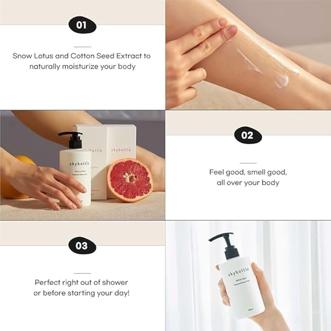 skybottle Perfumed Body Lotion with Pump, Fast Absorbing, Korean Skin Care, Figfruit, Woody Scented Lotion for Women & Men, 10.1 Fl. Oz-BrightBean Baby