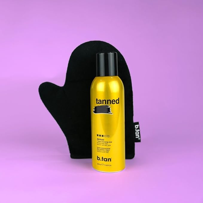 b.tan Self Tanner Bronzing Mist | Fast, 1 Hour Express Sunless Tanning Spray, No Fake Tan Smell, Dark Bronzing Glow, Face & Body, No Added Nasties, Vegan & Cruelty Free, 7 Fl Oz-BrightBean Baby