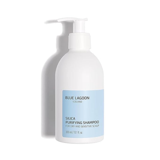 Blue Lagoon Skincare Silica Purifying Shampoo – Anti Dandruff Shampoo & Psoriasis Treatment for Skin – Mineral Salts, Silica, Soothing, Fragrance-Free, 300ML-BrightBean Baby