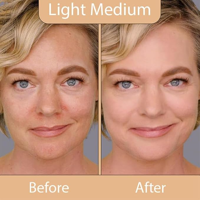 LUMINESS Silk Airbrush Spray Foundation 2-PC Kit - Foundation & Dual-Sided Angled Makeup Brush - Buildable Coverage, Anti-Aging Formula, Humidity Resistant, Hydrates & Moisturizes, Light Medium-BrightBean Baby