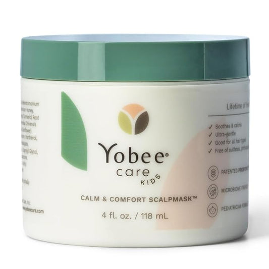 Yobee Calm & Comfort Scalp Mask, Soothing, Gentle Hair Care, Clinically Proven, Sensitive-Skin Friendly - for Kids & Teens 4 fl oz-BrightBean Baby