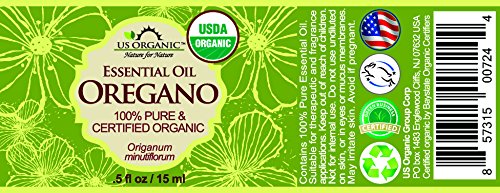 US Organic 100% Pure Oregano Essential Oil - USDA Certified Organic, Steam Distilled (15 ml)-BrightBean Baby