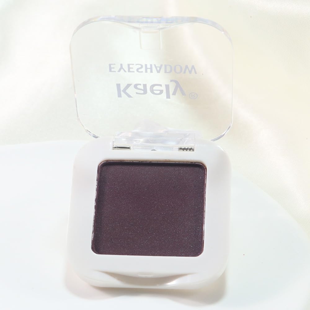 Matte Singe Eye Shadow Palette Makeup, Matte Smokey Plum Monochrome Eyeshadow For Old Women, Mini Singe Pressed Pigmented Waterproof Sombras Para Ojos, Vegan, Talc,Paraben & Cruelty Free, 15-BrightBean Baby