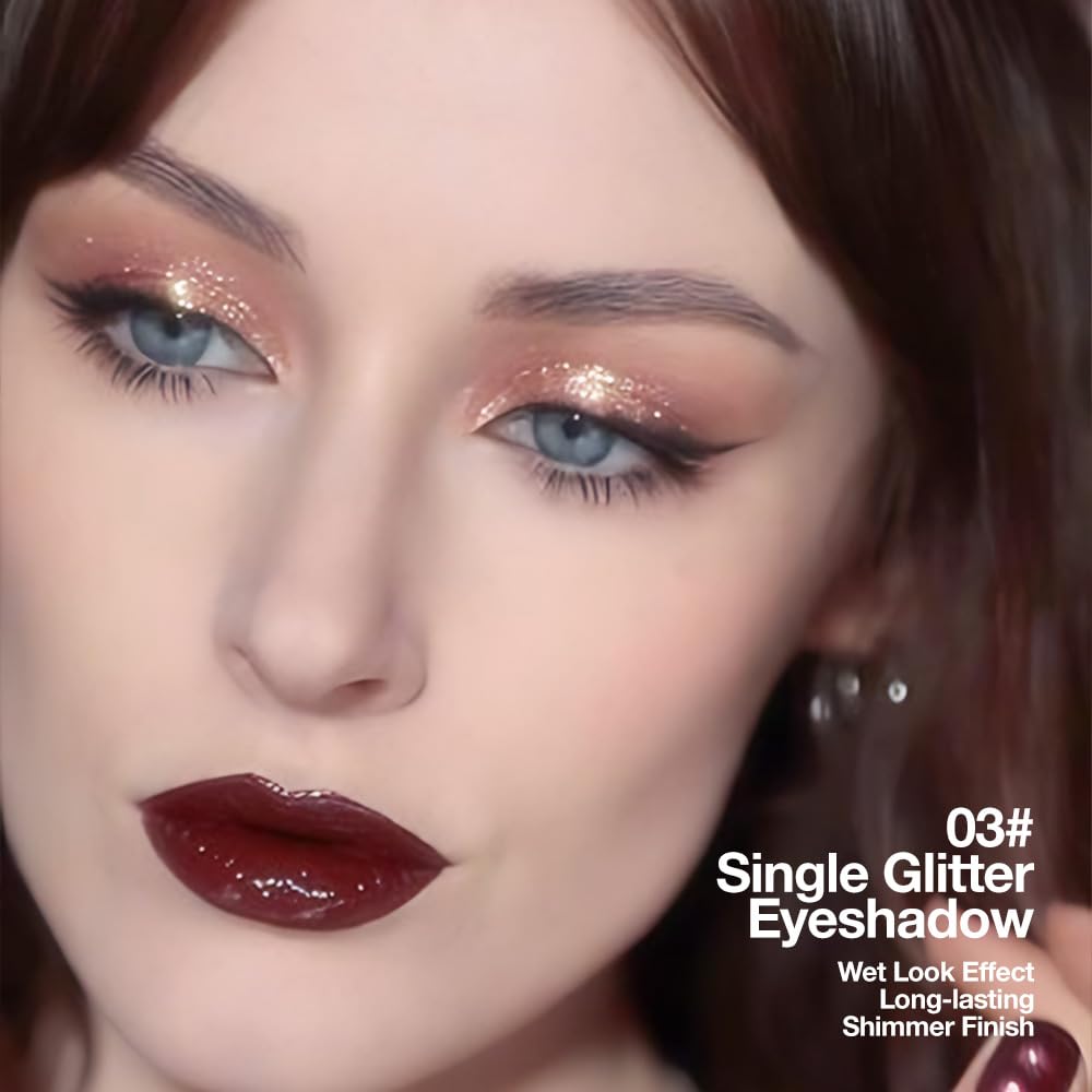 Champagne Pink Rose Monochrome Shimmer Eyeshadow Palette Makeup,Long Lasting Naturing-Looking Lightweight Glitter Single Eyeshadow,Neutral Powde Eye Shadow for Older Women-BrightBean Baby