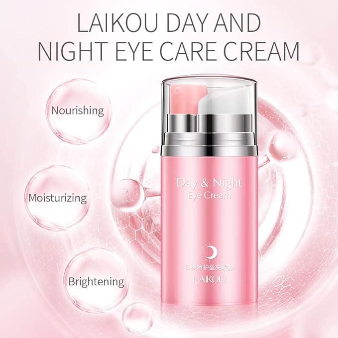 Rose Essential Oil Day and Night Eye Cream, Eye Cream for Dark Circles & Puffiness, Moisturizing Hydrating Fade Fine Lines Eye Bags Removal Dark Circles Firming Eye Skin For Women, Gift for Travel-BrightBean Baby