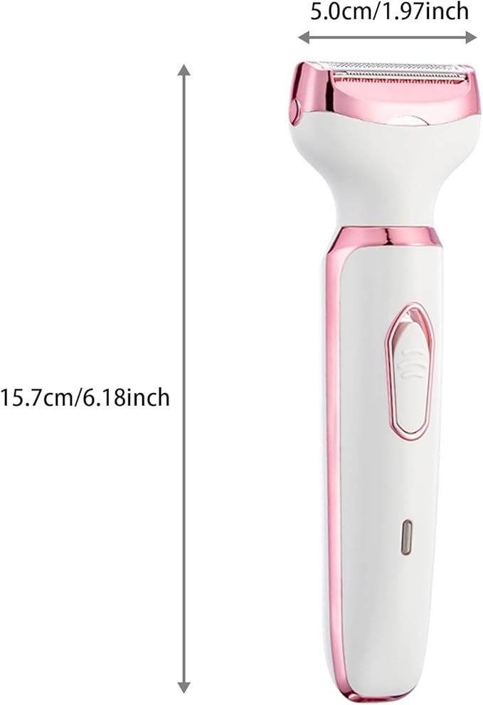 4-in-1 Electric Razor for Women - Rechargeable Painless Body & Facial Hair Remover, Bikini Trimmer for Legs, Underarm & Face, Portable Women's Shaver Set with Smooth Glide Technology-BrightBean Baby