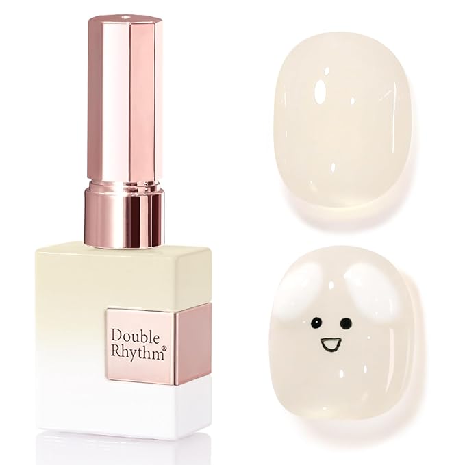 Double Rhythm 0.50 OZ Translucent Gel Polish Same Color Same Bottle Sheer Pastel Neutral Natural Milky 15 ML Jelly UV Nail Art DIY at Home (Beige-A1621)-BrightBean Baby