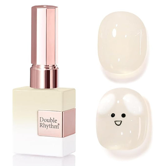 Double Rhythm 0.50 OZ Translucent Gel Polish Same Color Same Bottle Sheer Pastel Neutral Natural Milky 15 ML Jelly UV Nail Art DIY at Home (Beige-A1621)-BrightBean Baby