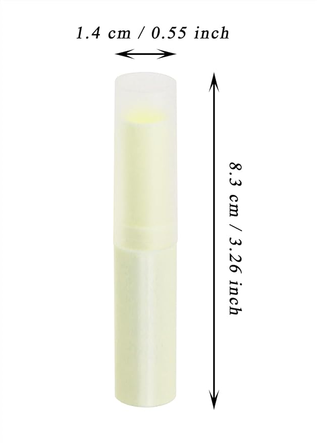 0.14oz Empty Flavored Lip Balm Container Tubes Plastic Homemade Moisturizing Lip Stick with Caps Bulk Fit for Women Adult DIY Making Supplies, 25 Count (Beige)-BrightBean Baby