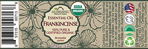 US Organic 100% Pure Frankincense (Boswellia Carteri) Essential Oil - Sourced from The Horn of Africa, USDA Certified Organic, Use Topically or in Diffuser, Perfect for Yoga or Meditation (5 ml)-BrightBean Baby