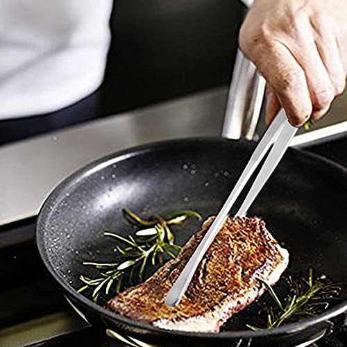 12-Inch Professional Kitchen & Cooking Tweezers Tongs - Stainless Steel Long Tweezer Tongs - BBQ,Plating,Multi-use