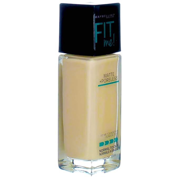 Maybelline New York Fit Me! Matte + Poreless Foundation, Porcelain [110] 1 oz (Pack of 3)-BrightBean Baby