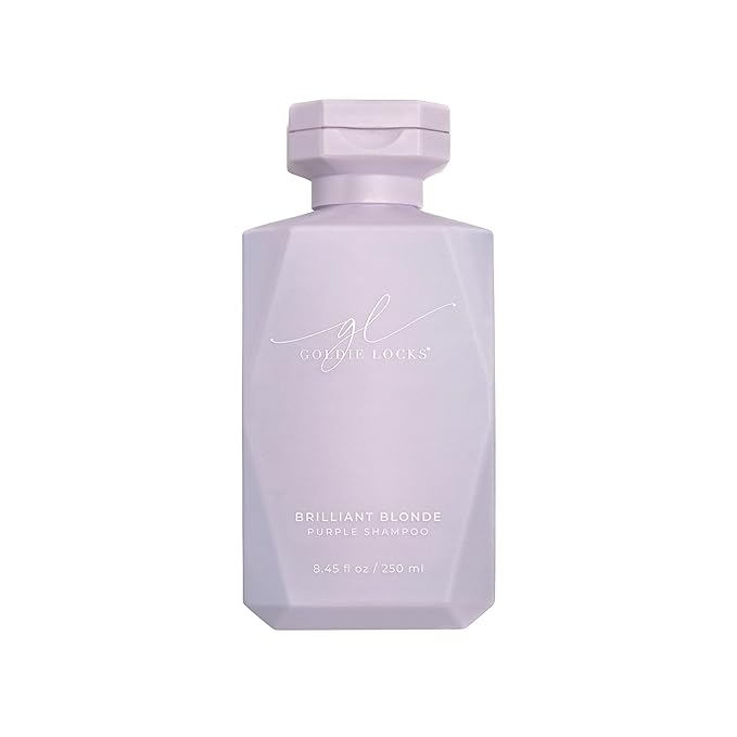 Goldie Locks Brilliant Blonde Purple Shampoo for Blonde, Lightened, Grey Hair & Extensions, Brightens, Tones, Eliminates Brass, Sulfate-Free, Nourishing, Moisturizing, Color Safe, 8.45 Fl Oz Bottle-BrightBean Baby