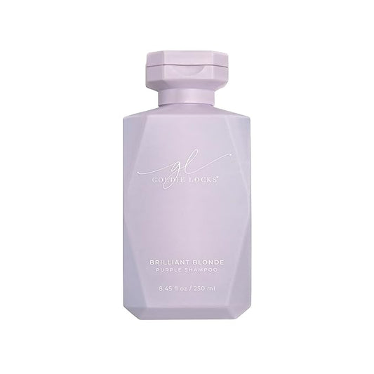 Goldie Locks Brilliant Blonde Purple Shampoo for Blonde, Lightened, Grey Hair & Extensions, Brightens, Tones, Eliminates Brass, Sulfate-Free, Nourishing, Moisturizing, Color Safe, 8.45 Fl Oz Bottle-BrightBean Baby