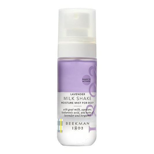 Beekman 1802 Lavender Milk Shake - Body Mist - 2.0 fl. oz - With Hyaluronic Acid & Jojoba Oil - Instantly Moisturizes, Hydrates & Softens - Good for Sensitive Skin - Cruelty Free-BrightBean Baby