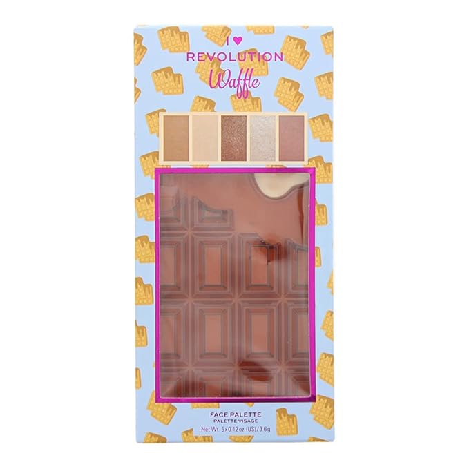 I Heart Revolution - CHOCOLATE FACE PALETTE - Contouring palette - WAFFLE-BrightBean Baby
