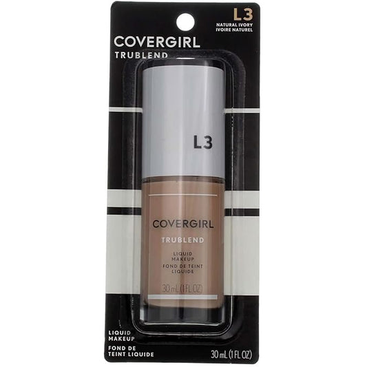 COVERGIRL Trublend Oil-Free Liquid Foundation, Lightweight, Dewy Finish, 1 Fl Oz, Hydrating Foundation, Moisturizing Foundation, Cruelty-Free Foundation, Blends Seamlessly, Won't Clog Pores-BrightBean Baby