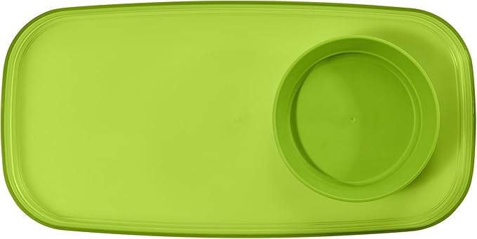 madesmart dipware Small Serving Plate, Collapsible & Removable Dip Bowl for Salsa, Queso, Sald, Olives, Premium Dishwasher & Microwave Safe, Multipurpose Plate & Bowl, Lime