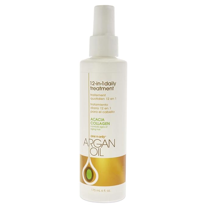 One 'n Only Argan Oil 12-in-1 Daily Treatment, Lightweight, Helps Control Frizz, Smooths, Detangles, Moisturizes, Strengthens and Adds Body to Dry, Damaged Hair, 6 Fl. Oz-BrightBean Baby