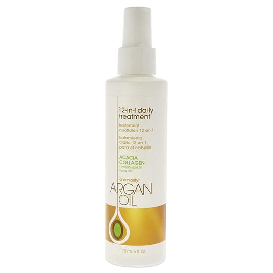 One 'n Only Argan Oil 12-in-1 Daily Treatment, Lightweight, Helps Control Frizz, Smooths, Detangles, Moisturizes, Strengthens and Adds Body to Dry, Damaged Hair, 6 Fl. Oz-BrightBean Baby