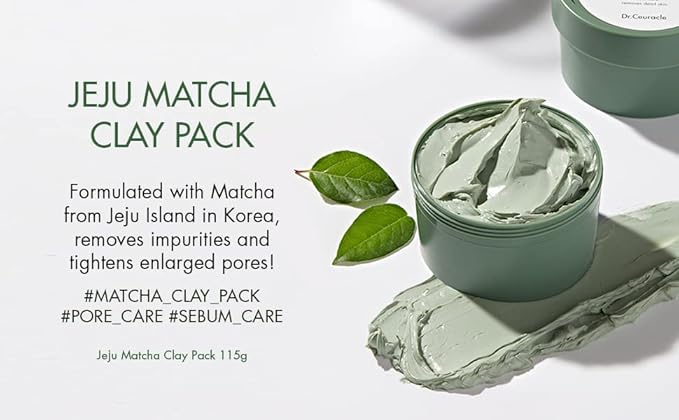 leegeehaam Dr.Ceuracle Jeju Island Matcha Clay Pack (115g / 4.05 oz) - Wash-Off Type Clay Facial Mask Pack for Cleansing Pore and Detoxifying Dull Skin-BrightBean Baby