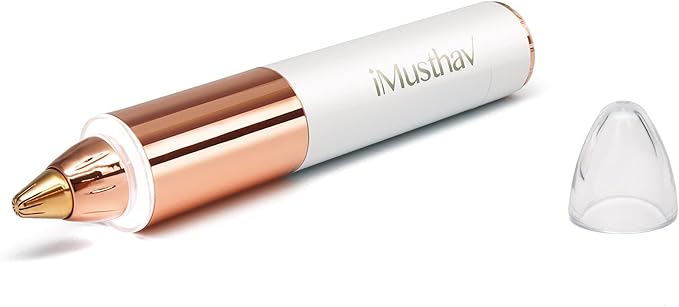 Portable Eyebrow Hair Remover for Women – Painless, Fast & Precise Flawless Electric Razor & Epilator for Eyebrow, Nose, Ear Hair Removal – 18K Gold-Plated, 360° LED Light-BrightBean Baby