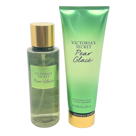 Victoria's Secret Pear Glace Fragrance Mist 8.4oz and Fragrance Lotion 8oz - Set-BrightBean Baby