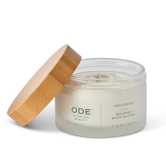 McEvoy Ranch Whipped Body Butter | ODE Olive Oil Beauty | 5.8 FL OZ | Crafted with Organic EVOO, Hyaluronic Acid, Organic Shea & Cocoa Butters | Nourishing, Brightening, Firming (Unscented)-BrightBean Baby