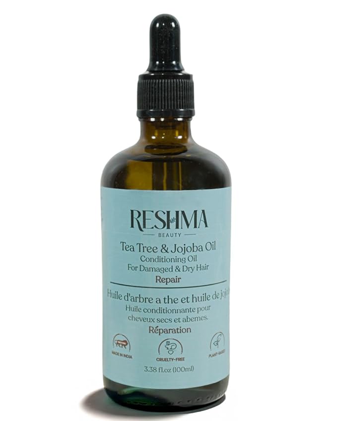 Reshma Beauty Tea Tree & Jojoba Oil – Henna Infused Conditioning Oil for Dry & Damaged Hair | Hydrates, Repairs & Strengthens-BrightBean Baby
