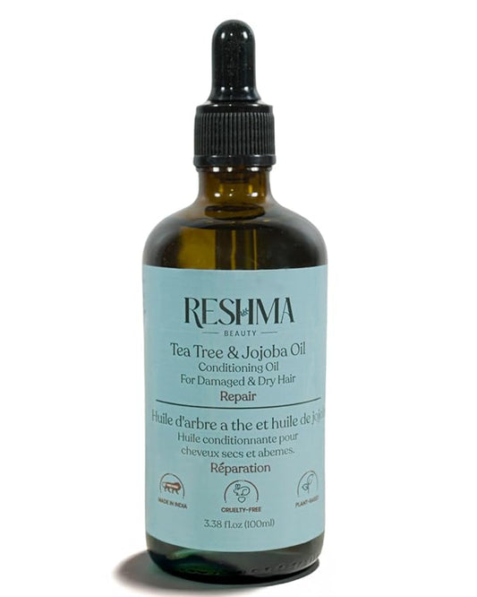Reshma Beauty Tea Tree & Jojoba Oil – Henna Infused Conditioning Oil for Dry & Damaged Hair | Hydrates, Repairs & Strengthens-BrightBean Baby