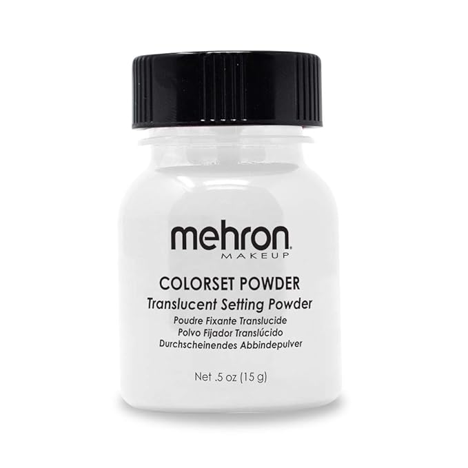 Mehron Makeup Colorset Powder | Translucent Powder Setting Powder | Face Powder For Special Effects, Halloween, & Film 0.5 oz (14 g)-BrightBean Baby