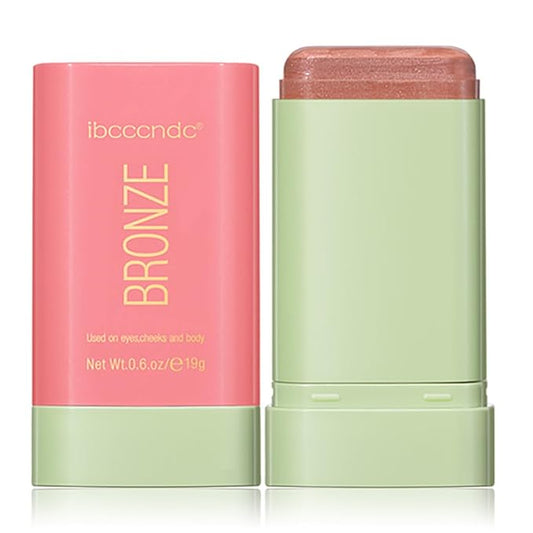 Multi-Use Makeup Blush Stick, Cream Blush Stick, Tinted Solid Moisturizer Stick for Cheek & Eyes & Lips, Waterproof Natural Nude Makeup, Suitable for All Skin (1#Warm Glow)-BrightBean Baby